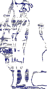 Silhouette Chnutz im Mittelalter